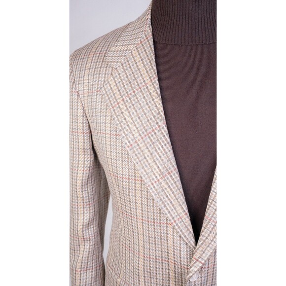 Bill Blass Sport Coat Blazer Micro Check Multi-Color Sz 42R Casual Jacket SILK - Picture 5 of 14